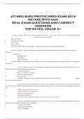 ATI MED SURG PROTOCORED EXAM 2019  RETAKE WITH NGN REAL EXAM QUESTIONS AND CORRECT  ANSWERS TOP RATED, GRADE A+