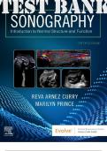 TEST BANK for Sonography 5th Edition Introduction to Normal Structure and Function by Curry Reva; Prince Marilyn. | Complete 35 Chapters 