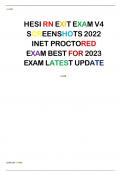 HESI RN EXIT EXAM V4  SCREENSHOTS 2022 INET PROCTORED EXAM BEST FOR 2023  EXAM LATEST UPD