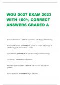 WGU D027 EXAM 2023 WITH 100% CORRECT  ANSWERS GRADED A