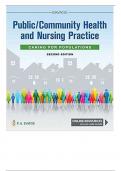 BEST ANSWERS TEST BANK FOR PUBLIC / COMMUNITY HEALTH AND NURSING  PRACTICE: CAR- ING FOR POPULATIONS, 2ND EDITION, CHRISTINE L.SAVAGE, ALL CHAPTERS ISBN-10: 0803677111, ISBN-13: 9780803677111