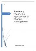 Summary Theories & Approaches of Change Management