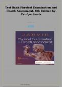 Carolyn Jarvis’s Test Bank for Physical Examination and Health Assessment, 8th Edition DNM