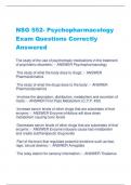 NSG 552- Psychopharmacology Exam Questions Correctly  Answered