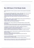 Nur 228 Exam 2 Full Study Guide with complete solutions