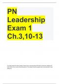 PN Leadership Exam 1 Ch.3,10-13