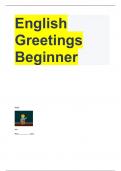 English Greetings Beginner