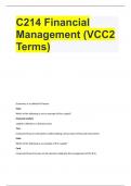 C214 Financial Management (VCC2 Terms)