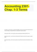 Accounting 2301-Chap. 1-3 Terms