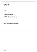 ocr A Level English Language H470/01 June2023 Question Paper and Mark Scheme.