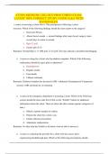 ATI RN MEDSURG 2022-2023 PROCTORED EXAM- LATEST 100% CORRECT STUDY GUIDE Q &A WITH RATIONALES.