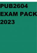 PUB2604 EXAM PACK 2023