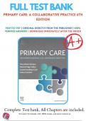 TEST BANK FOR PRIMARY CARE : A COLLABORATIVE PRACTICE,6TH EDITION BY BUTTARO.ISBN-13: 978-0323570152 | ALL CHAPTERS WITH ANSWERS AND RATIONALS 