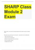 SHARP Class Module 2 Exam