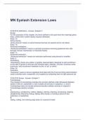 MN Eyelash Extension Laws Exam Questions and Answers