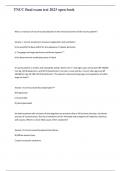 TNCC final exam test 2023 open book Why is a measure of serum lactate obtained in the initial assessment of the trauma patient? Answer: c correct answera) to measure oxygenation and ventilation b) to quantify the base deficit for the adequacy of cellular 