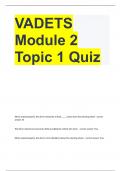 VADETS Module 2 Topic 1 Quiz