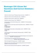 Bontrager CH 4 Exam Set  Questions And Correct Solutions |  Passed