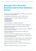 Bontrager CH 3 Exam Set  Questions And Correct Solutions |  Passed