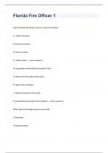 Florida Fire Officer 1 questions and answers graded A+