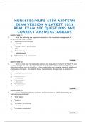 NURS6550/NURS 6550 MIDTERM EXAM VERSION A LATEST 2023 REAL EXAM 100 QUESTIONS AND CORRECT ANSWERS|AGRADE