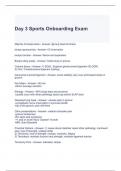 Day 3 Sports Onboarding Exam Questions and Answers