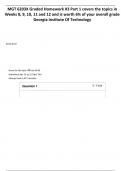 MGT 6203X Graded Homework #3 Part 1 covers the topics in Weeks 8, 9, 10, 11 and 12 and is worth 6% of your overall grade Georgia Institute Of Technology