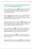 CHSOS Disorder & Chaos Test 3 Questions and Answers with Complete Solutions