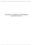 NSG 6020 APEA CARDIOVASCULAR DISORDERS, NSG 6020/ NSG6020 : Health Assessment, South University, Savannah