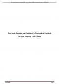 TEST BANK BRUNNER SUDDARTHS TEXTBOOK OF MEDICAL-SURGICAL NURSING 14th edition BY JANICE L. HINKLE, PHD, RN, CNRN KERRY H. CHEEVER, PHD