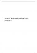 NSG 6020 Week 8 Quiz Knowledge Check assessment, NSG 6020/ NSG6020 : Health Assessment, South University, Savannah