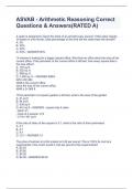 ASVAB - Arithmetic Reasoning Correct Questions & Answers(RATED A)