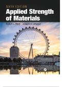 Applied Strength of Materials SI Units Version, 6e by Robert Mott , Joseph Untener (Solution Manual