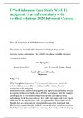 O'Neil inhuman Case Study Week 12 assigment 1/ actual case study with verified solutions 2024 Informed Consent