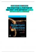 TEST BANK COMPLETE For Structure & Function of the Body 16th Edition by Kevin T. Patton & Gary A. Thibodeau 2024/2025