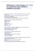 PEDS Exam 1 (ATI Chapters 1-7, 17, &  20) QUESTION AND CORRECT  ANSWER 2023/2024