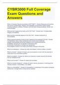 CYBR3000 Full Coverage Exam Questions and Answers 