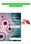 TEST BANK For Canadian Fundamentals of Nursing 7th Edition By Potter and Perry's | Verified Chapter's 1 - 48 | Complete