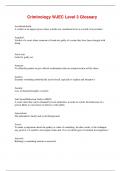 Criminology WJEC Level 3 Glossary