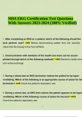 NHA EKG Certification Test Questions With Answers 2023-2024 (100% Verified)