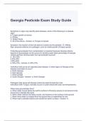 Georgia Pesticide Exam Study Guide latest updated