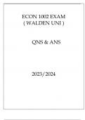 ECON 1002 EXAM ( WALDEN UNI ) QNS & ANS 20232024