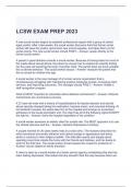 LCSW EXAM PREP 2023 QUESTIONS AND ANSWERS