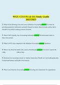 WGU C213 PA & OA Study Guide 2022/2023