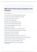 NBE Arts Practice Exam Questions and Answers 2023