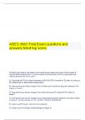 AGEC 3603 Final Exam questions and answers latest top score.