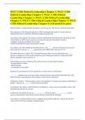 WGU C206 Ethical Leadership Chapter 1, WGU C206 Ethical Leadership Chapter 2, WGU C206 Ethical Leadership Chapter 3, WGU C206 Ethical Leadership Chapter 4, WGU C206 Ethical Leadership Chapter 5, WGU C206 Ethical Leadership Chapter 6 (All needed to pass)