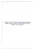 Test Bank - Ebersole and Hess Gerontological Nursing and Healthy Aging in Canada, 3rd Edition (Boscart, 2023), Chapter 1-28 | All Chapters