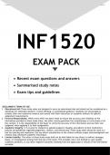 INF1520 EXAM PACK 2023 - DISTINCTION GUARANTEED