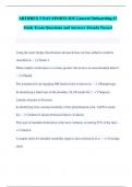 ARTHREX 5 DAY SPORTS IOT General Onboarding #3 Study Exam Questions and Answers Already Graded A+